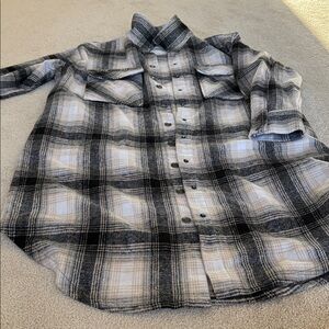 Ashley By 28 International Flannel Long Shacket Size Large